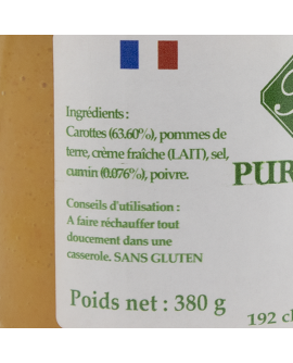 purée de carottes compisition