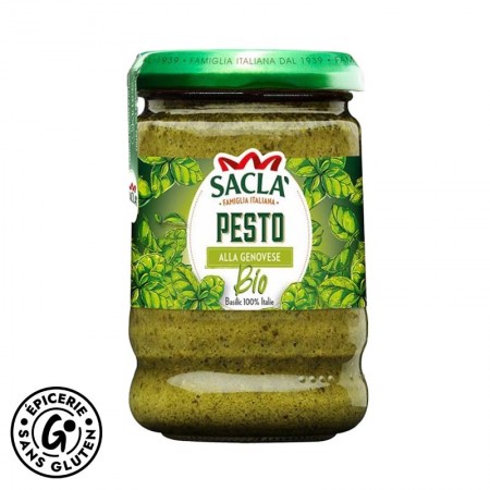 Sauce pesto vert sans gluten de la marque Sacla