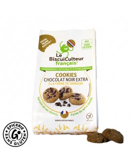 Cookies chocolat extra noir sans gluten - Le BiscuiCulteur français