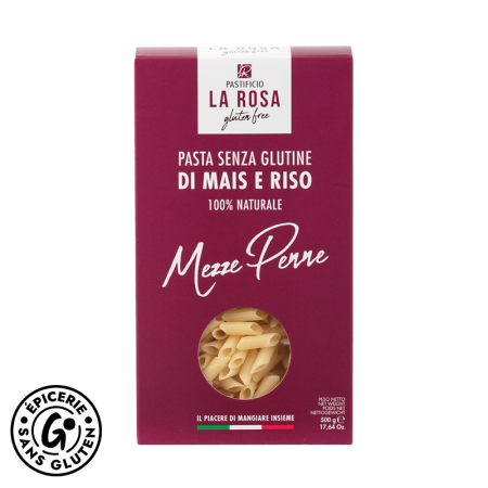 mezze penne sans gluten pastificio la rosa